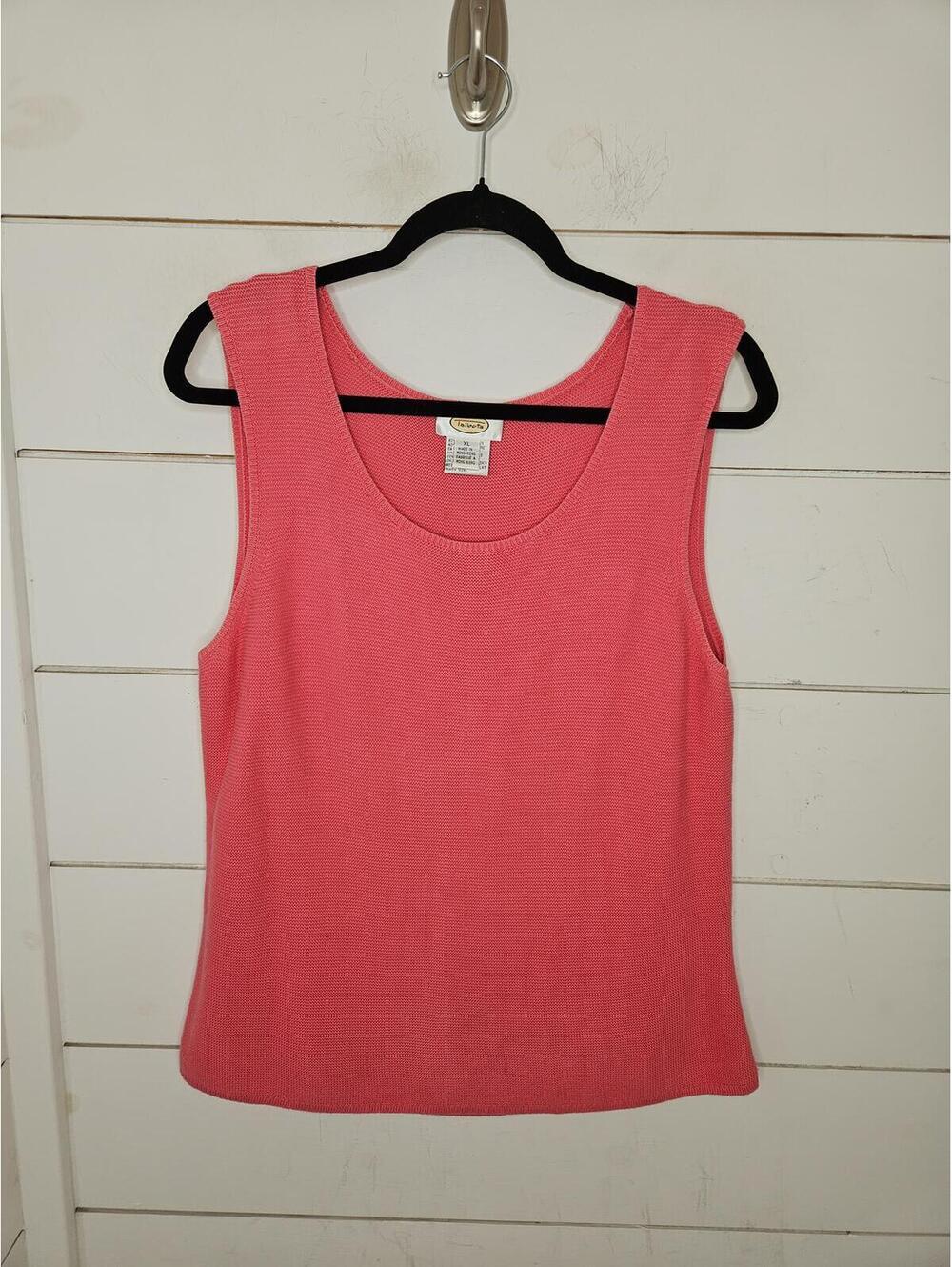 Talbots XL pink sleeveless scoop neck sweater vest